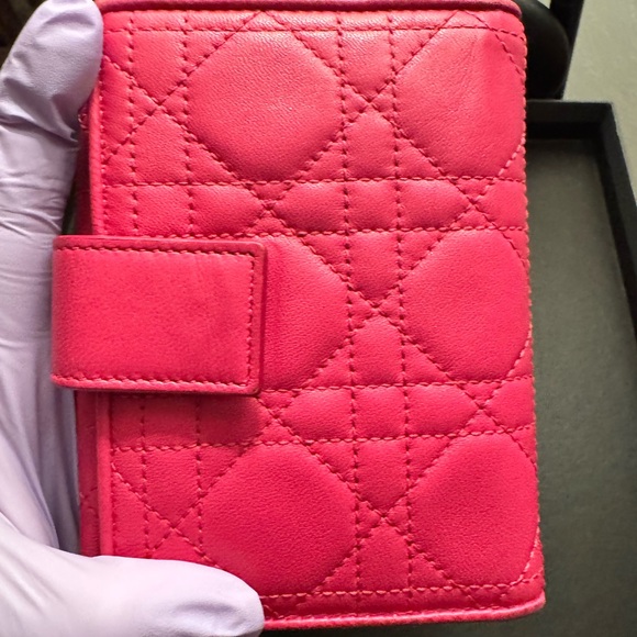 🔥 SOLD 💝Christian Dior Pink compact wallet, 
With card slots and money & ID
Soft - Picture 2 of 16